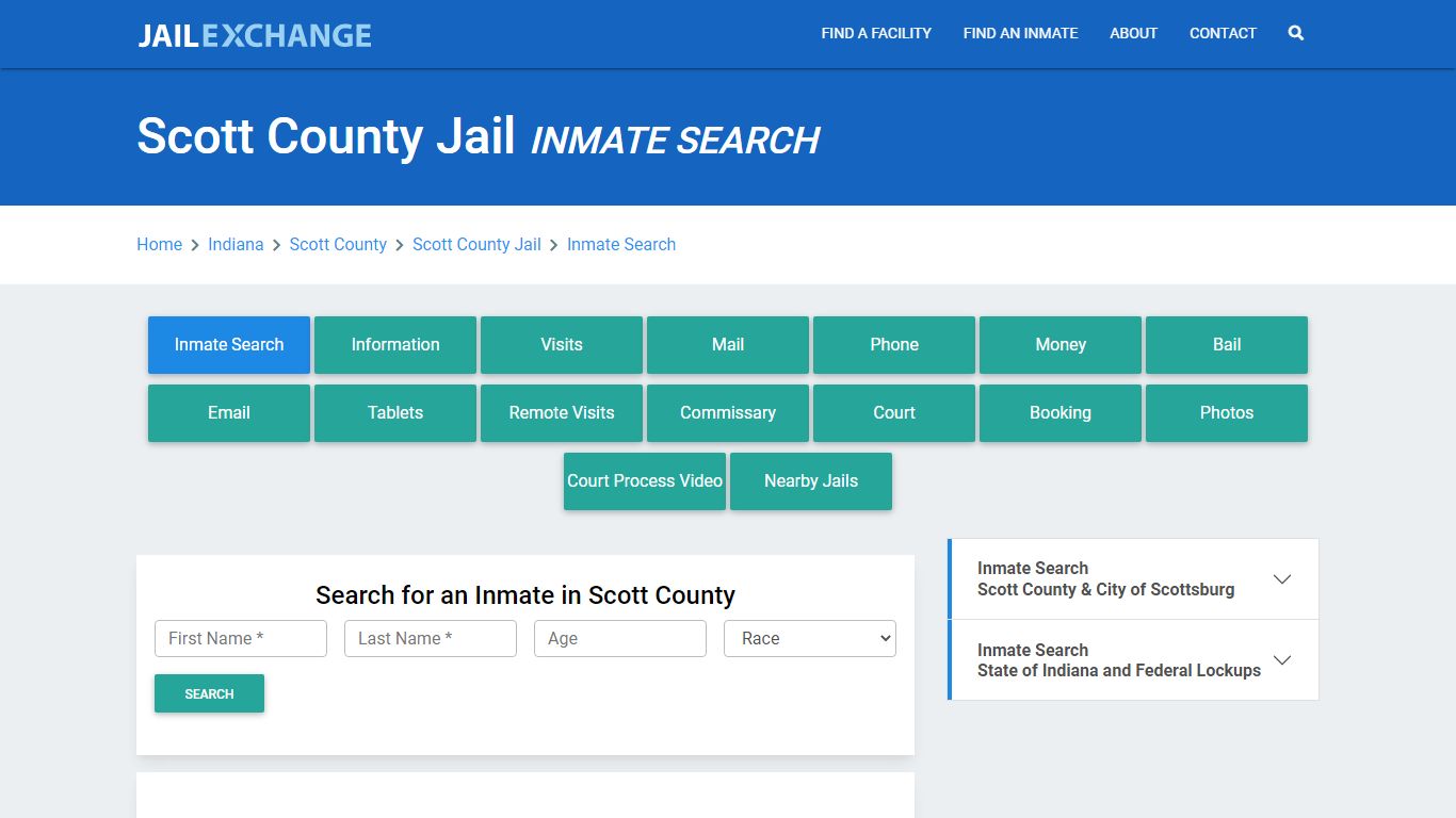 Scott County Jail, IN Inmate Search: Roster & Mugshots